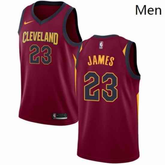 Mens Nike Cleveland Cavaliers 23 LeBron James Swingman Maroon Road NBA Jersey Icon Edition